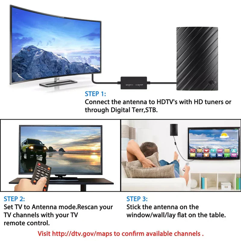 Long Range Indoor HDTV 4K Antenna